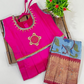 Pink Colored Silk Langa Sets With Stone Work Near Me