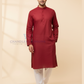 Beautiful Maroon Color Men's Kurta With Pajama Pant