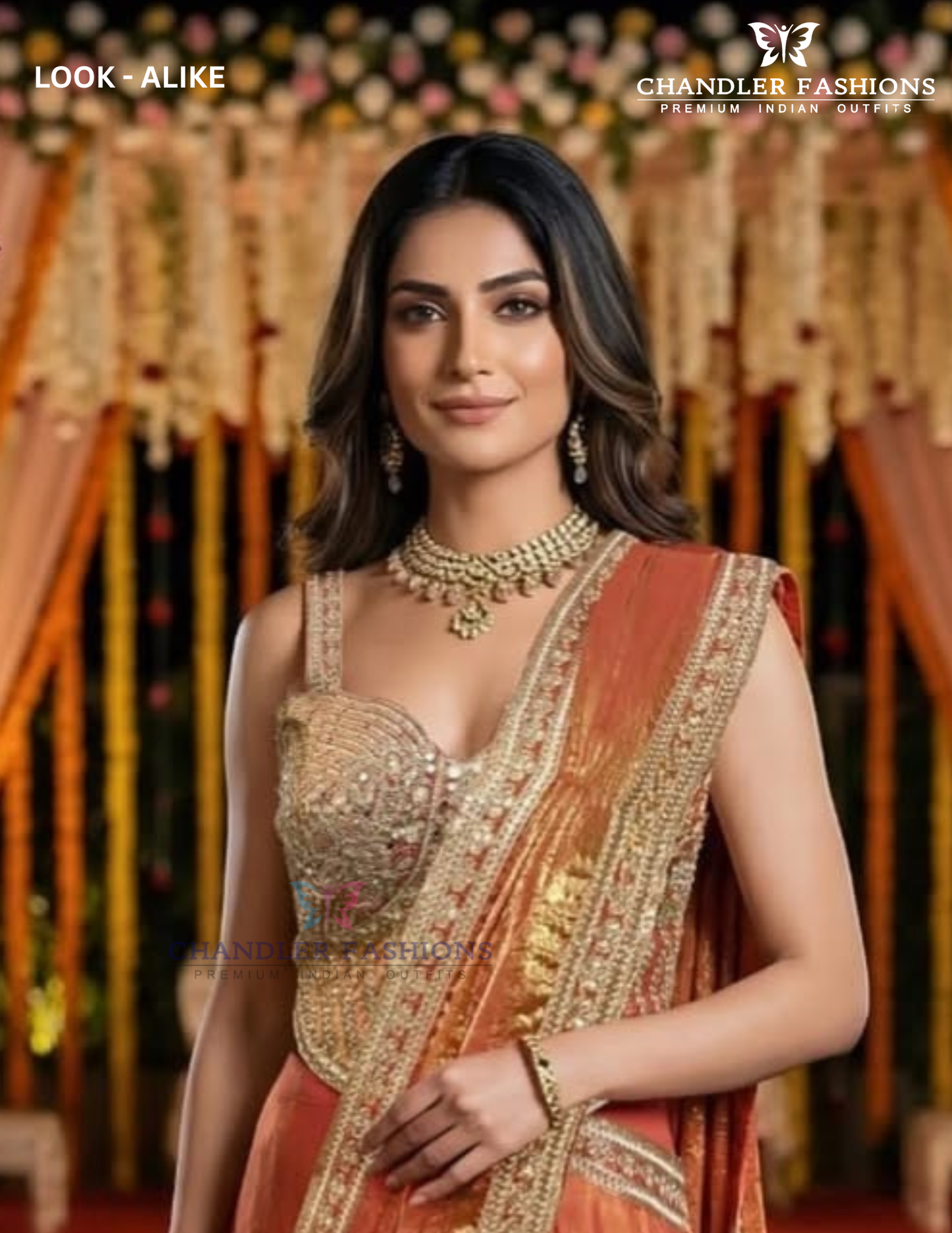 Orange Color Tissue Silk Lehenga Choli 