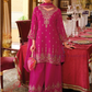 Wonderful Pink Color Chinon Embroidery Work Kurti Palazzo Pant With Dupatta