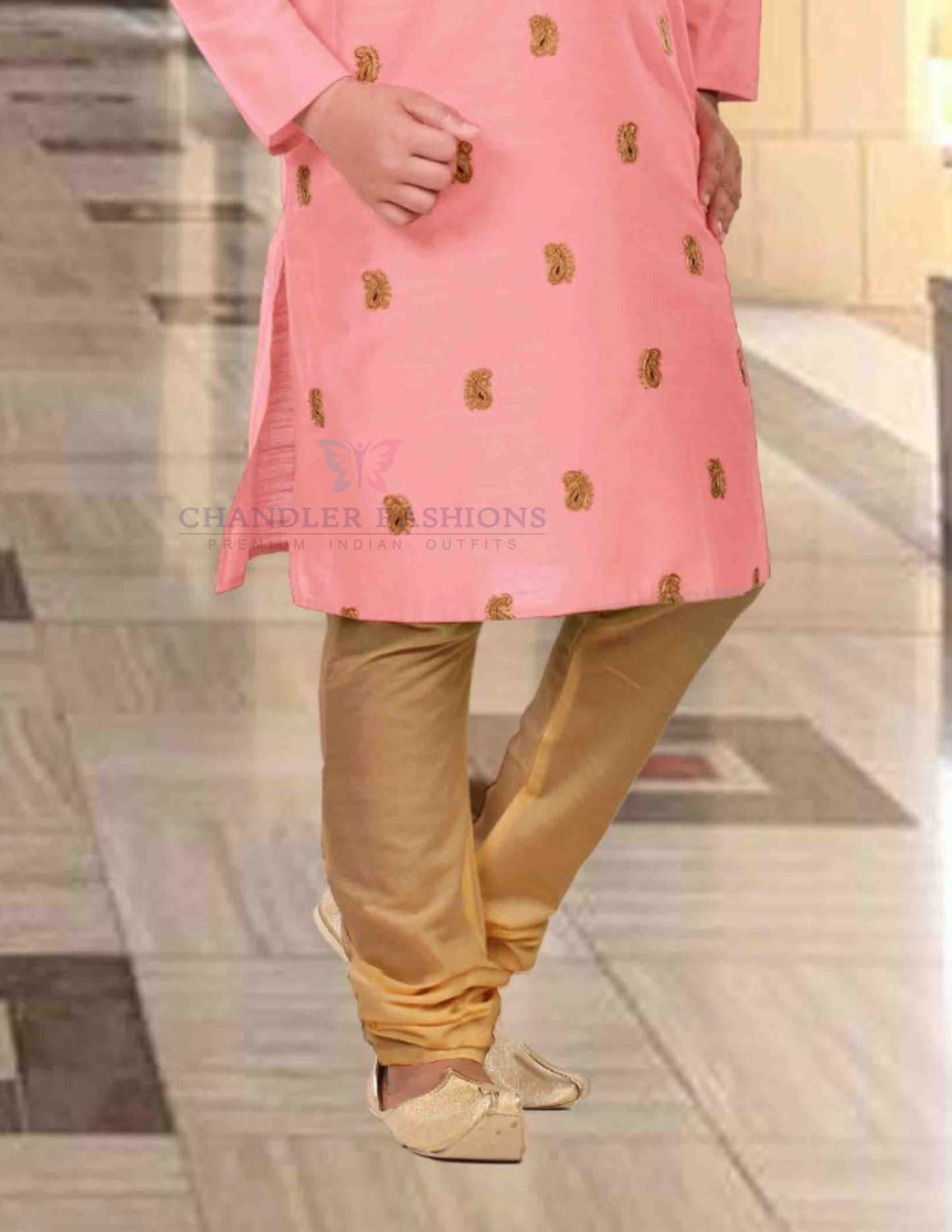 Elegant Pink Color Silk Kurta In USA