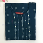Blue Color Rayon With Embroidery And Sequins Work Kurti Near Me