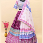 Multicolor Butter Silk With Printed Work Lehenga Choli In USA