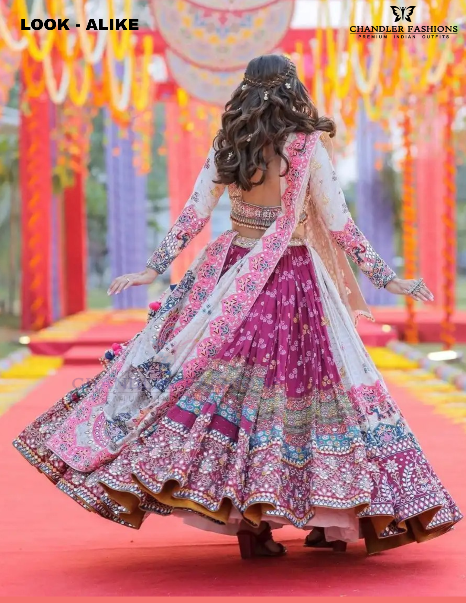 Multicolor Butter Silk With Printed Work Lehenga Choli Near Me