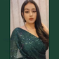 Gorgeous Green Color Sequins Embroidery With Sequins Embroidery Saree