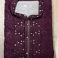 Elegant Purple Color Soft Silk With Embroidery And Mirror Work Kurta Suits For Men