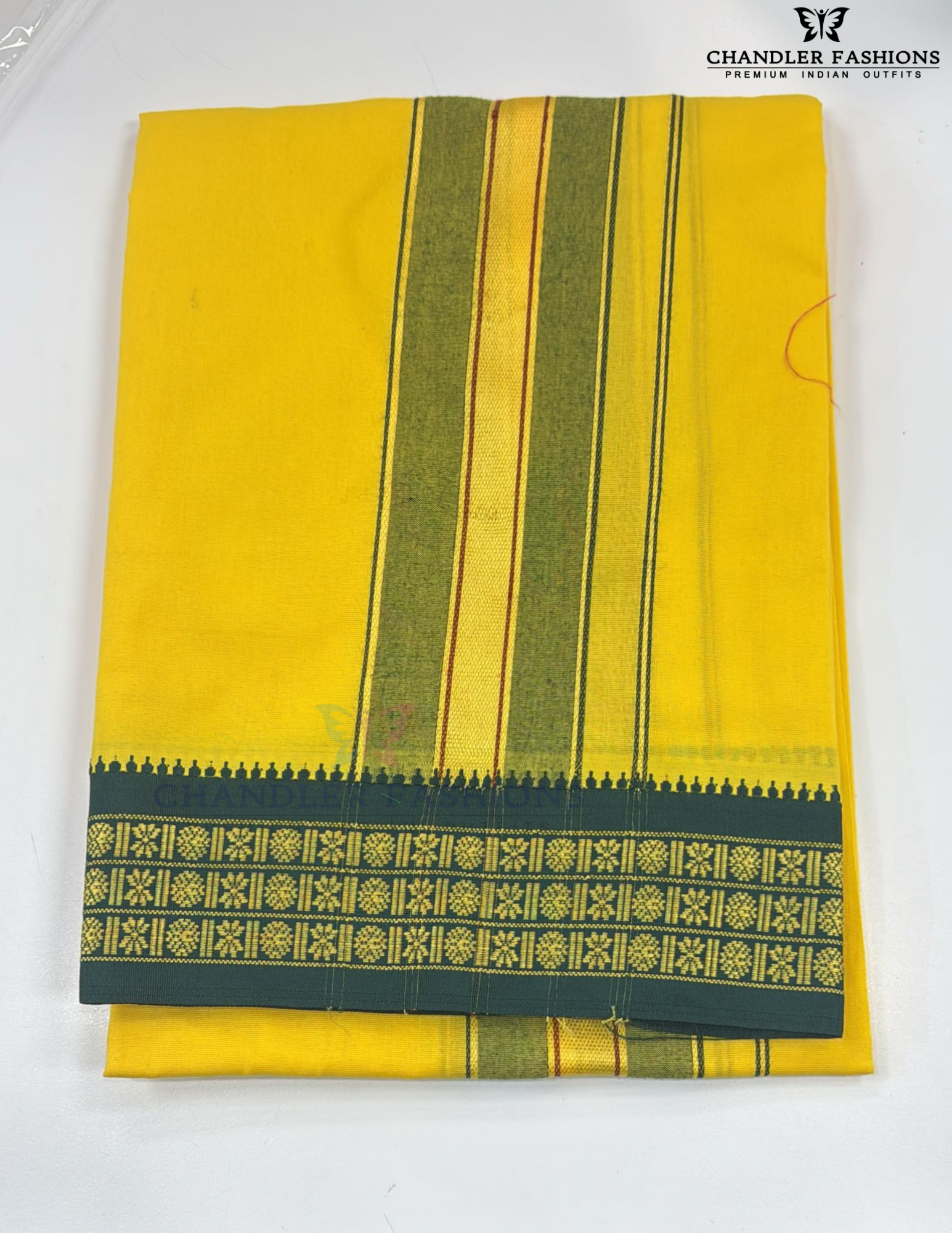 Alluring Men's Yellow Color Pure Cotton Dhoti