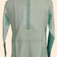 Sea Green Color Brocade Men's Kurta With Pajama Near Me