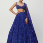Alluring Blue Color Lehenga With Sequins Work For Women