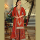 Appealing Orange Color Heavy Chinon With Embroidery Work Palazzo Suits And Dupatta