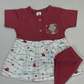 Appealing Red Color Soft Cotton Gown For Girls
