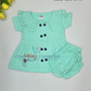 Pretty Green Color Cotton Gown For Girls