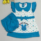 Stunning Blue And White Color Cotton Frock For Girls