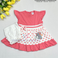 Beautiful Pink Color Cotton Frock For Girls