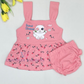 Attractive Pink Color Soft Cotton Gown For Girls