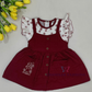 Gorgeous Maroon Color Soft Cotton Gown For Girls
