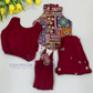 Attractive Maroon Color With Embroidery And Sequins Work Palazzo Suits Near Me