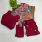 Maroon Color With Embroidery And Sequins Work Palazzo Suits In USA 