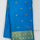 Sky Blue Color Mysore Silk Saree With Zari Work In USA