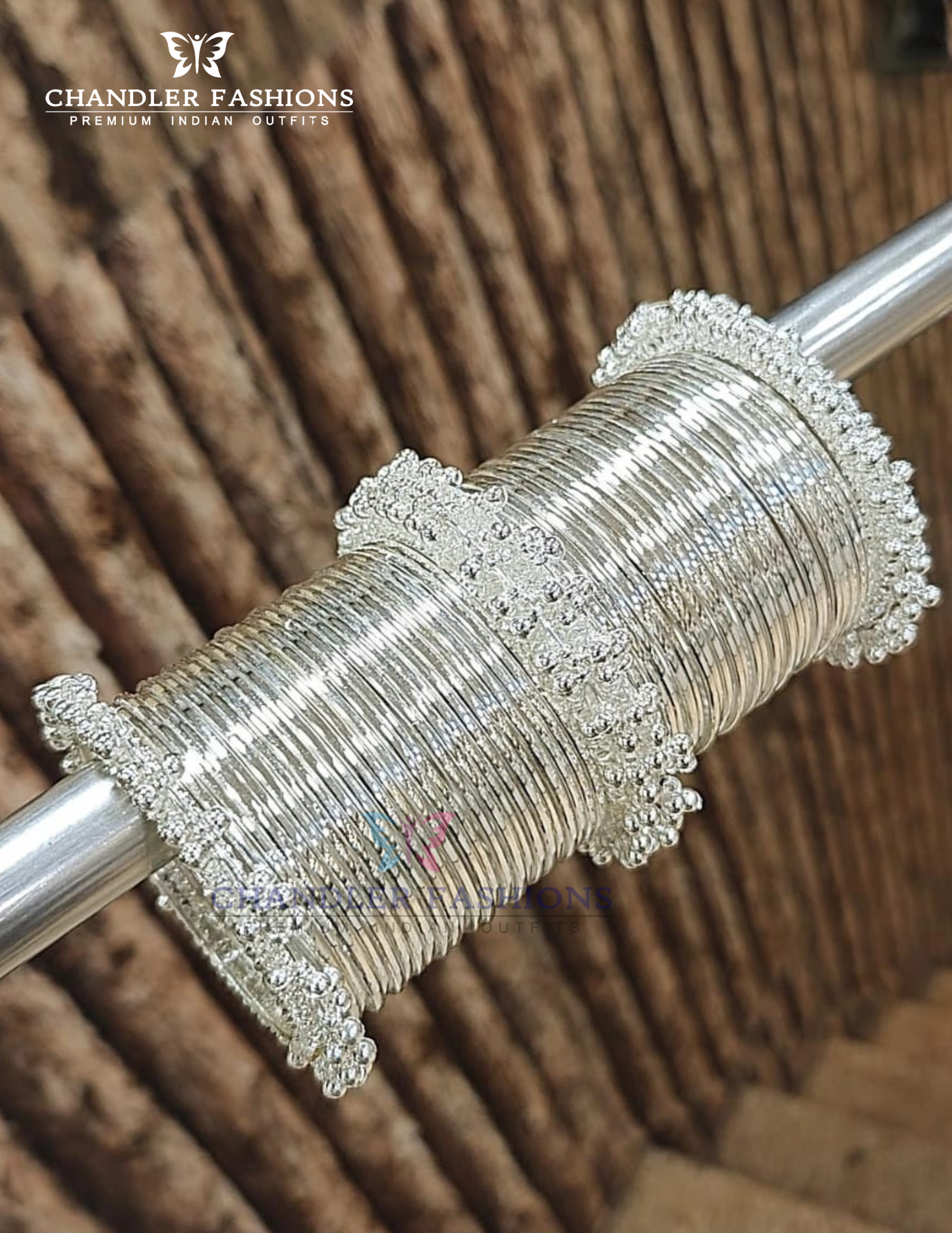 Beautiful Silver Color Metal Bangles For Women