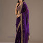 Purple Color Tissue Silk With Sequins And Embroidery Work Saree Near Me