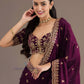 Wine Color Silk Work Saree In Gilbert