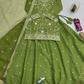 Stunning Green Color Embroidery And Sequins Work Lehenga Choli In Yuma