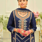 Navy Blue Color Silk With Embroidery Work Palazzo Suits Near Me