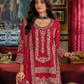 Red Color Chinon With Embroidery Work Palazzo Suits Near Me
