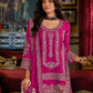 Pink Color Chinon With Embroidery Work Palazzo Suits Near Me