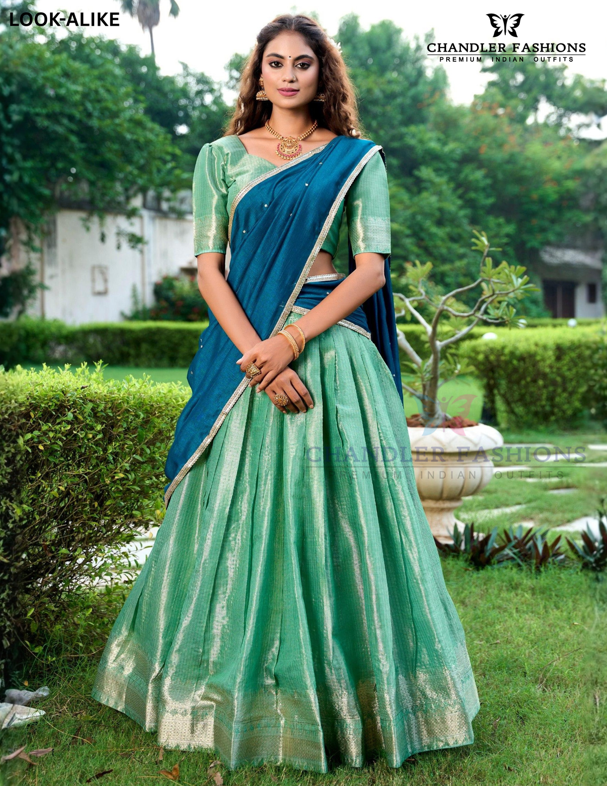 Charming Sea Green Color Kanchi Silk With Zari Work Traditional Lehenga Choli With Dupatta