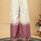 White And Purple Color Georgette Palazzo Suits In Mesa