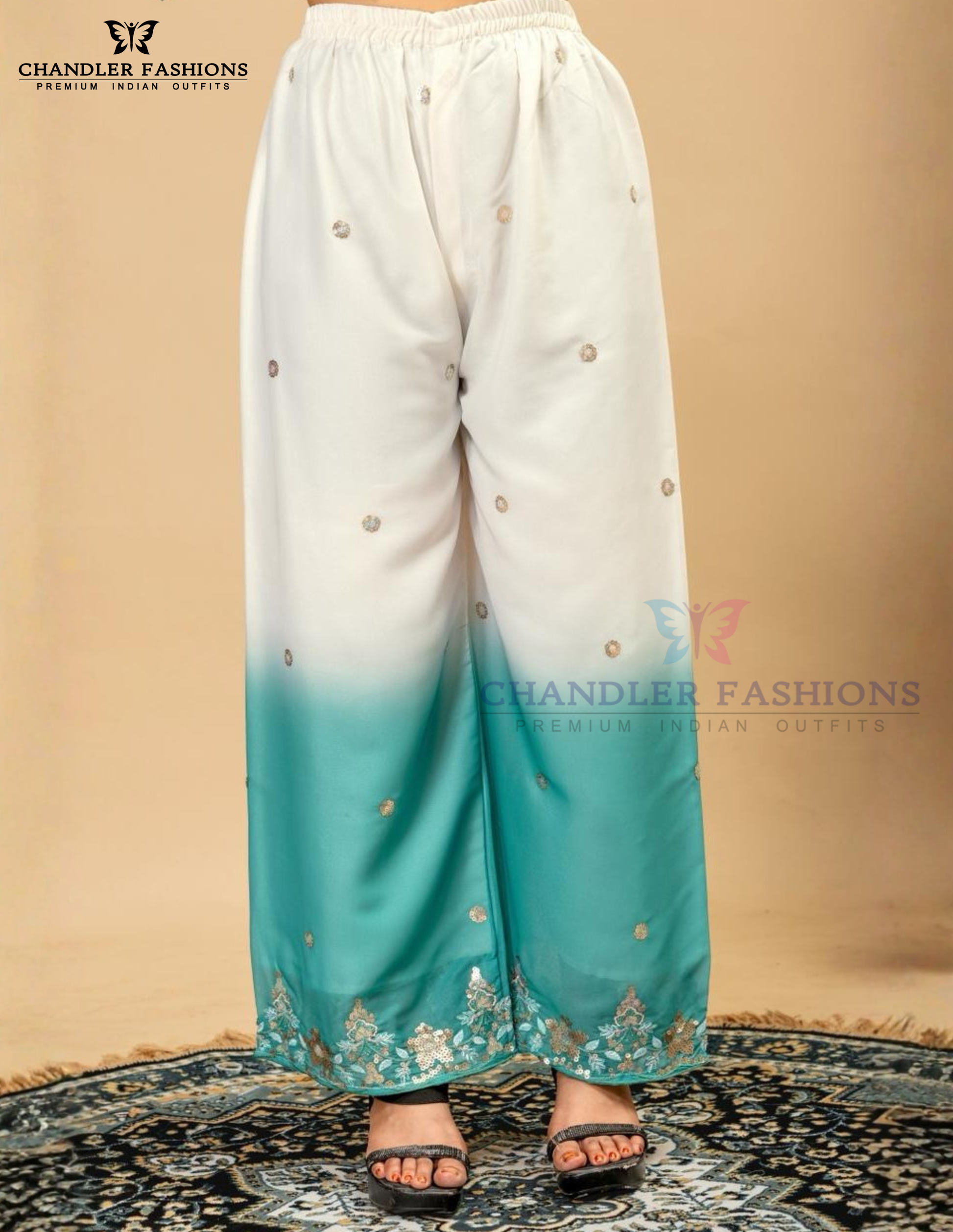 Georgette With Sequins And Embroidery Work Palazzo Suits In Gilbert
