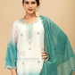 White And Blue Color Georgette With Sequins And Embroidery Work Palazzo Suits Near Me