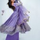 Lavender Color Fendy Satin With Embroidery Work Anarkali Suits Near Me