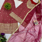 Maroon Color Embroidery Work Sharara Suits In Sedona