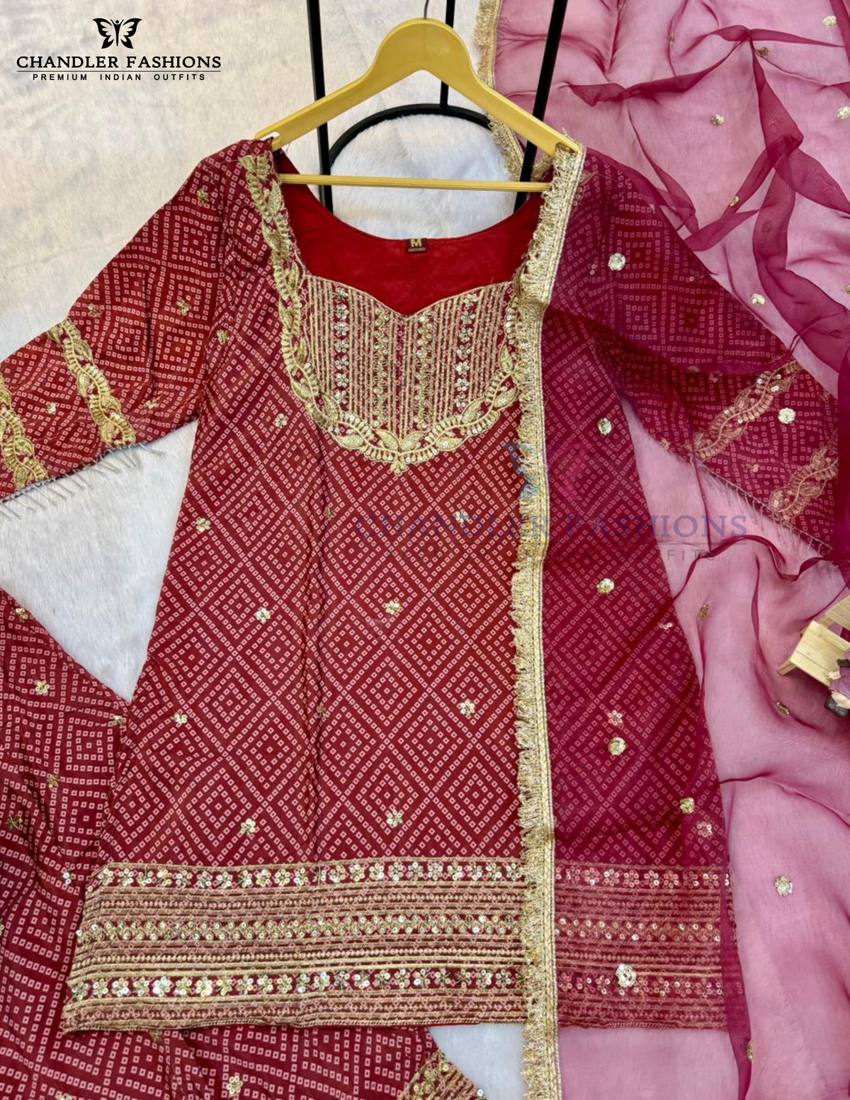 Maroon Color French Crepe With Embroidery Work Sharara Suits In USA