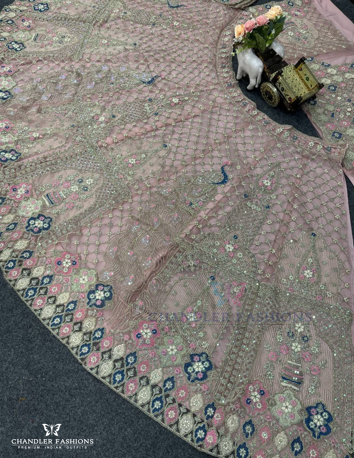 Pink Color Net Lehenga Choli In Surprise