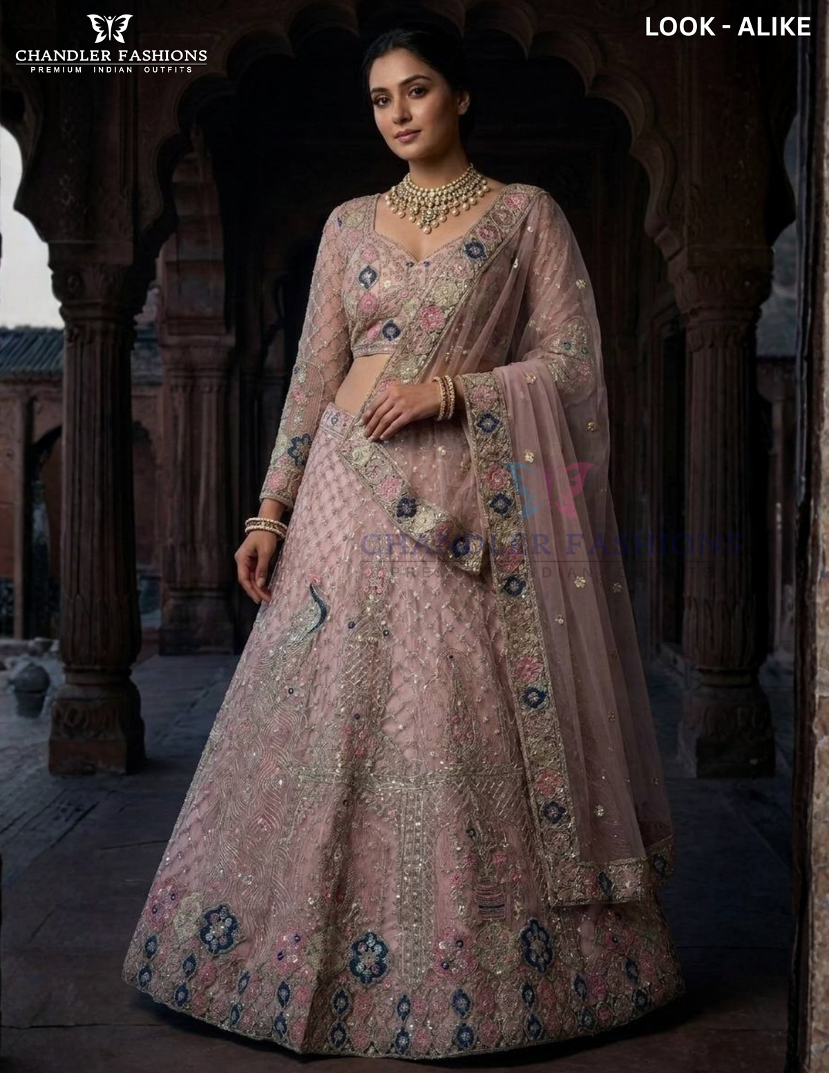 Stunning Baby Pink Color Net With Embroidery And Sequins Work Lehenga Choli With Dupatta