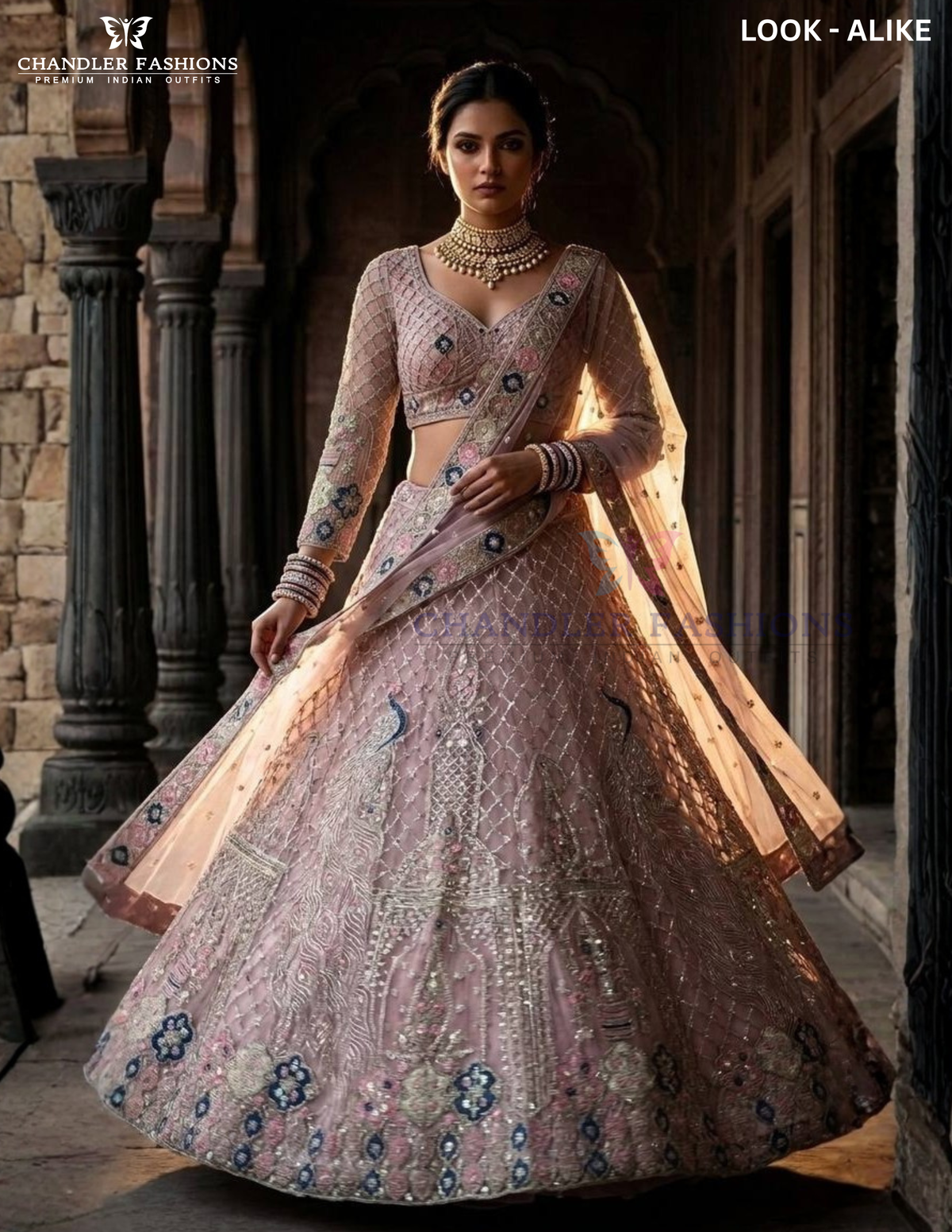 Pink Color Net With Embroidery And Sequins Work Lehenga Choli In USA