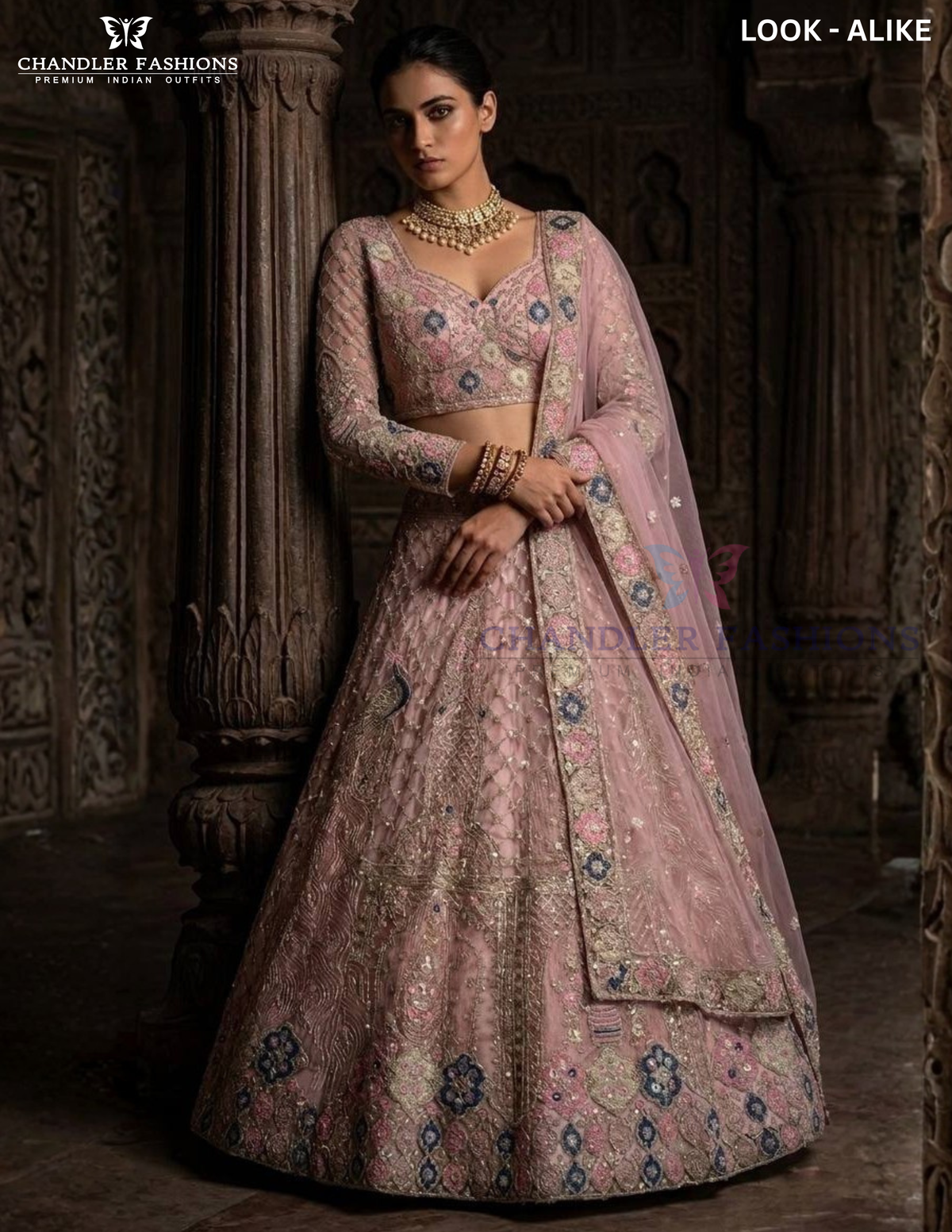 Pink Color Embroidery And Sequins Work Lehenga Choli In Sedona