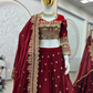 Designer Maroon Color Fendy Silk Lehenga Choli In Suncity