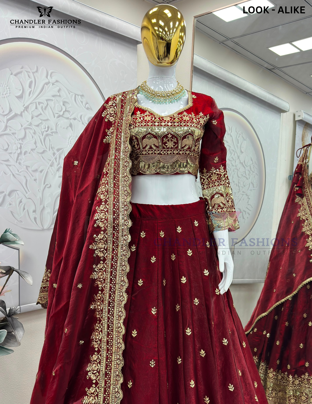 Designer Maroon Color Fendy Silk Lehenga Choli In Suncity