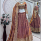 Embroidery And Sequins Work Lehenga Choli With Dupatta In Sedona