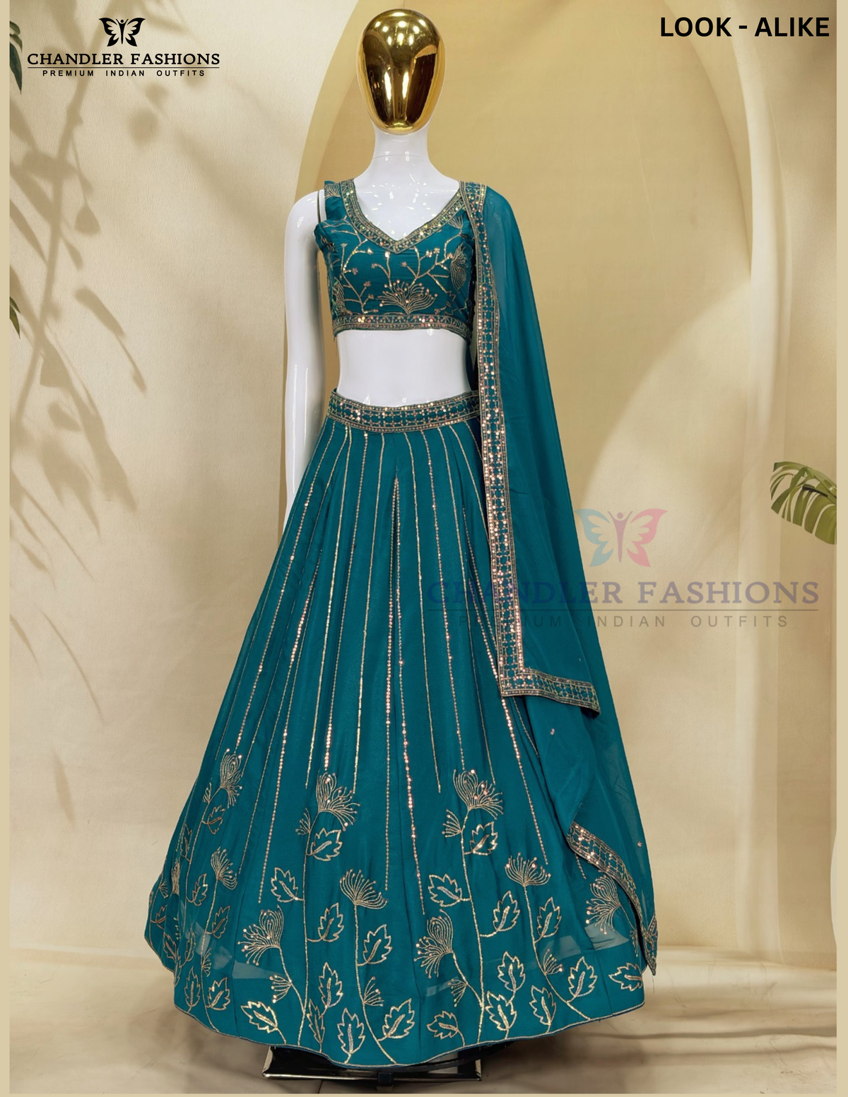 Georgette With Sequins And Embroidery Work Lehenga Choli In Suncity