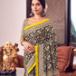Black Color Mul Mul Cotton With Printed Work Saree Near Me