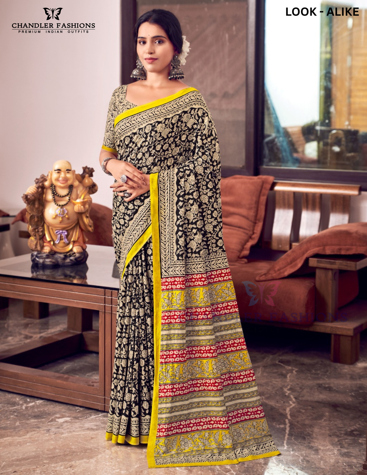 Elegant Black Color Mul Mul Cotton With Multicolor Designer Pallu And Printed Work Saree