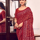 Dark Red Color Mul Mul Cotton With Printed Work Saree Near Me
