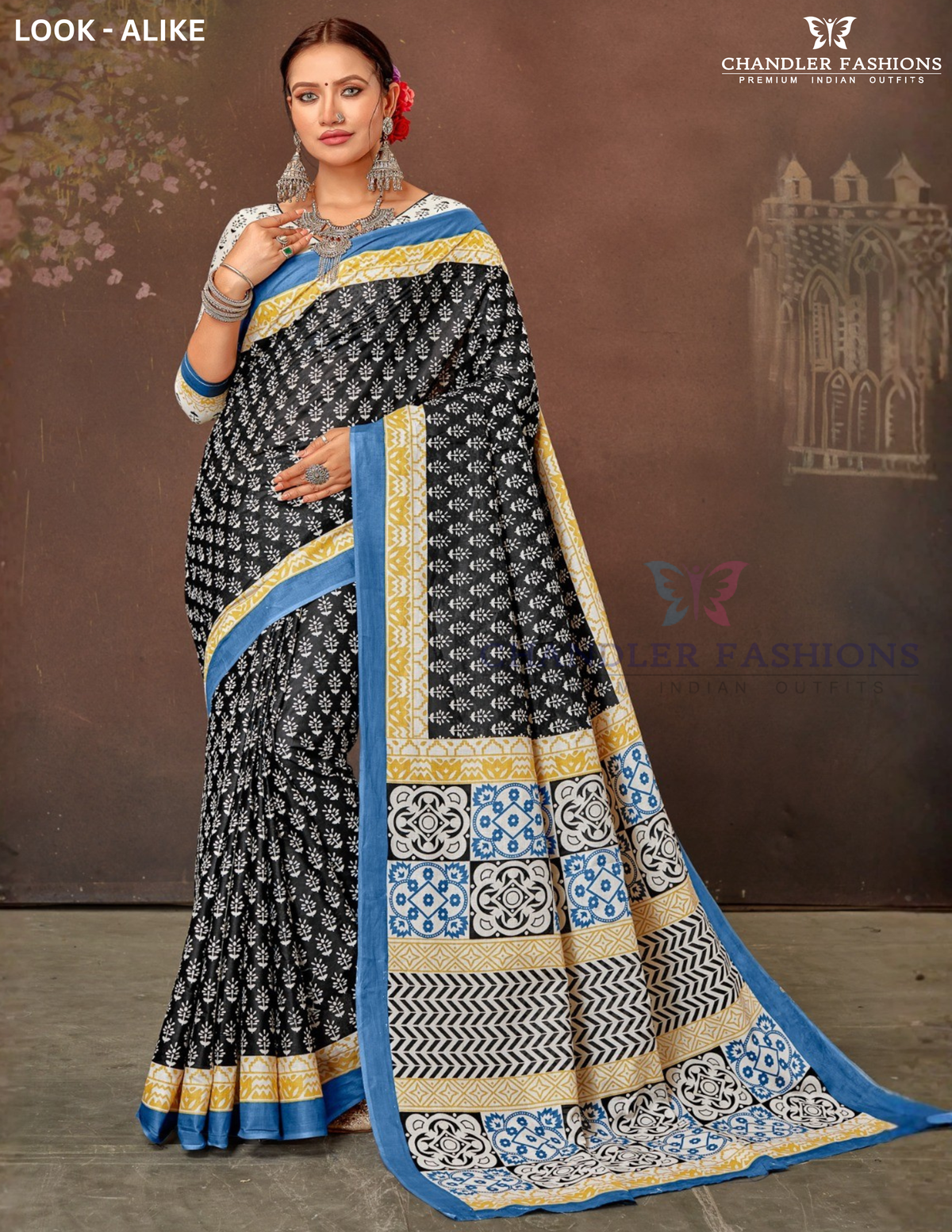 Charming Black Color Mul Mul Cotton With Designer Pallu And Printed Work Saree