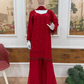 Red Color Palazzo Suit Embroidery Work In Suncity